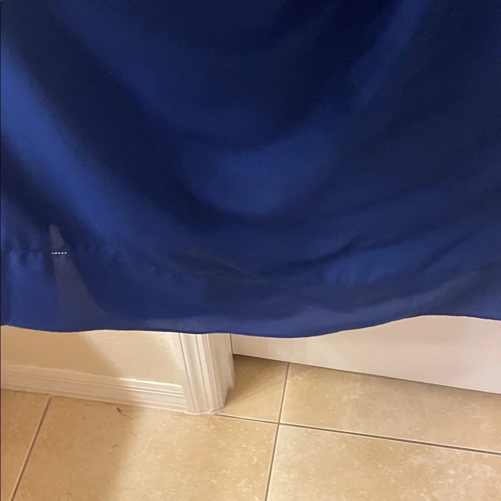 NWT Banana Republic Elegant Blue Ruffle One-Shoulder Dress - Picture 10 of 13